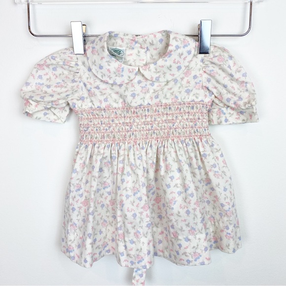 Laura Ashley Other - Laura Ashley | Baby Girl's Vintage Smocked Cottagecore Floral Print Dress